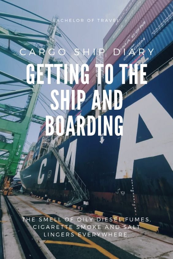 cargo ship boarding container ship