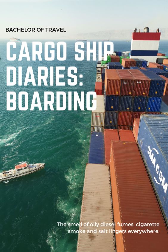 cargo ship boarding container ship